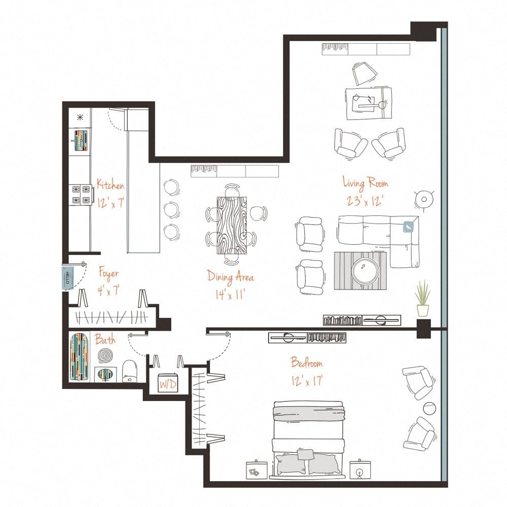 1 bedroom apartment for rent